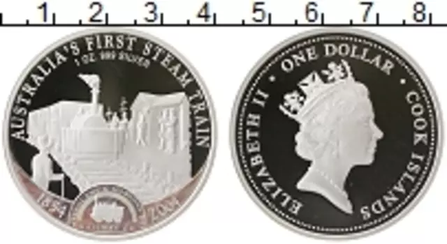 Монета доллар Островов Кука 2004 года Серебро Елизавета II