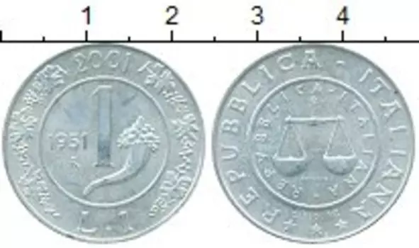 Монета лира Италии 2001 года Серебро История лиры