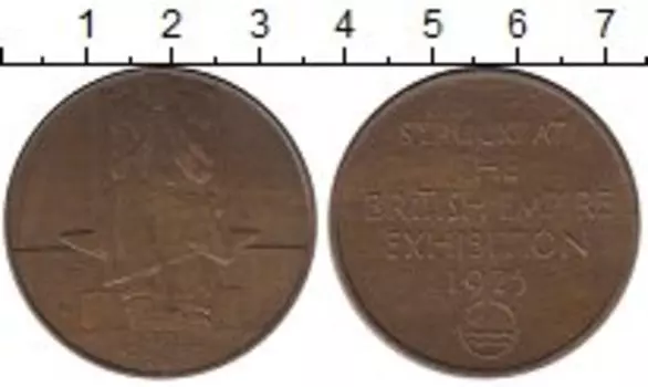 Медаль Англии 1925 года Бронза Британская имперская выставка