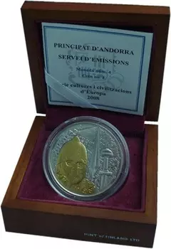 Набор монет 10 динерс Андорры 2008 года Серебро Викинги