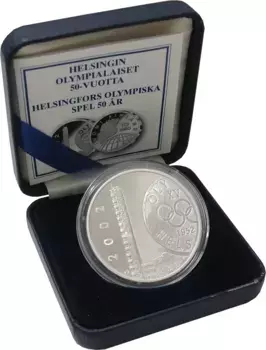 Набор монет 10 евро Финляндии 2002 года Серебро 50 лет Олимпийским играм в Хельсинки