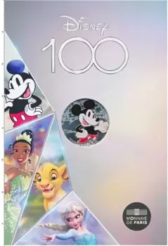 Набор монет 10 евро Франции 2023 года Серебро 100 лет компании Walt Disney