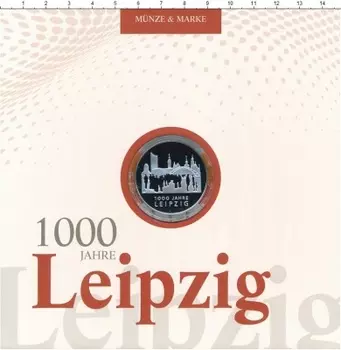 Набор монет 10 евро Германии 2015 года Серебро 1000 лет Лейпцигу