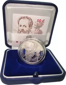 Набор монет 10 евро Италии 2011 года Серебро Подарочная монета посвящена Джорджо Вазари