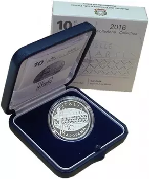 Набор монет 10 евро Италии 2016 года Серебро Монета номиналом 10 евро (серебро 925