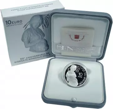 Набор монет 10 евро Ватикана 2020 года Серебро 50-летие Всемирного дня Земли