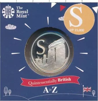 Набор монет 10 пенсов Англии 2018 года Серебро Алфавит