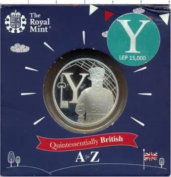 Набор монет 10 пенсов Англии 2018 года Серебро Алфавит