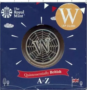 Набор монет 10 пенсов Англии 2018 года Серебро Алфавит