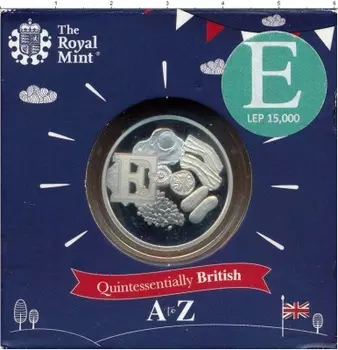 Набор монет 10 пенсов Англии 2018 года Серебро Алфавит