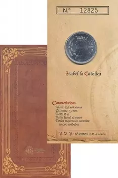 Набор монет 12 евро Испании 2004 года Серебро Изабелла I Кастильская