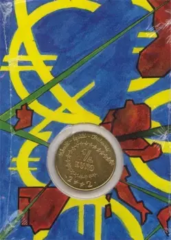 Набор монет 1/4 евро Франции 2002 года Латунь Подарочная монета евро для детей