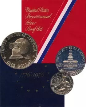 Набор монет 200-летие независимости Америки 1976 года Серебро Набор посвящен 200-летию независимости США (1776 - 1976)