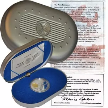 Набор монет 20 долларов Канады 1990 года Серебро Подарочная монета посвящена авиации