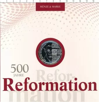 Набор монет 20 евро Германии 2017 года Серебро 500 лет Реформации