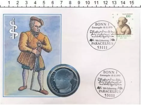 Набор монет 20 франков Швейцарии 1993 года Серебро 500-летие со дня рождения Парацельса