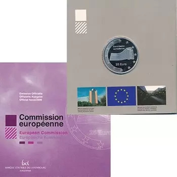Набор монет 25 евро Люксембурга 2005 года Серебро Европейская комиссия