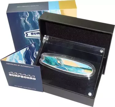 Набор монет 2 доллара Аватха 2020 года Серебро Сёрфинг