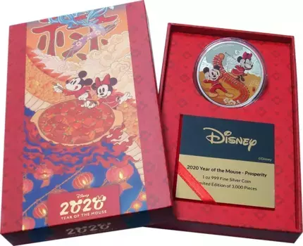 Набор монет 2 доллара Ниуэ 2020 года Серебро Дисней