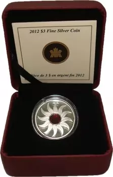 Набор монет 3 доллара Канады 2012 года Серебро Июль