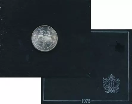 Набор монет 500 лир Сан-Марино 1975 года Серебро Открытие нумизматического агенства