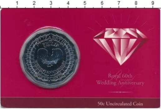 Набор монет 50 центов Австралии 2007 года Медно-никель Елизавета II