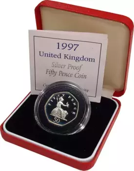 Набор монет 50 пенсов Англии 1997 года Серебро Британия