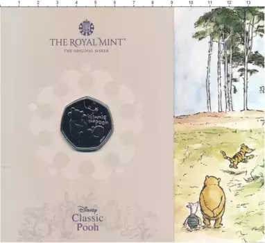 Набор монет 50 пенсов Англии 2020 года Медно-никель Винни-Пух
