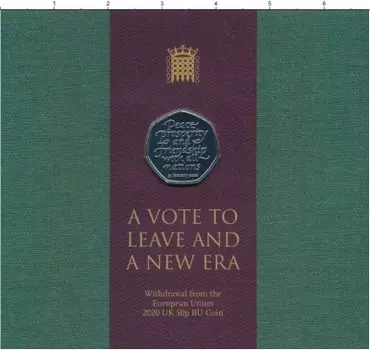 Набор монет 50 пенсов Англии 2020 года Медно-никель Brexit