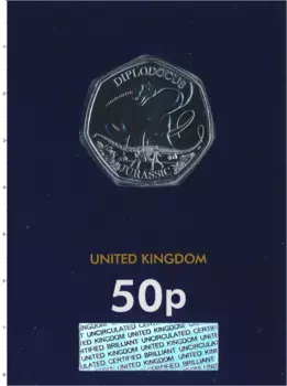 Набор монет 50 пенсов Англии 2024 года Медно-никель Карл III