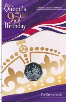 Набор монет 50 пенсов 2021 года Медно-никель Елизавета II