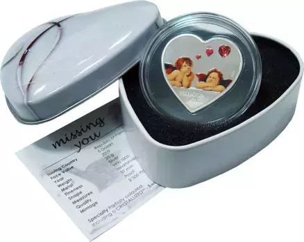 Набор монет 5 долларов Палау 2009 года Серебро Скучаю по тебе