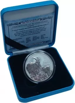Набор монет 5 долларов Токелау 2015 года Серебро Год козы