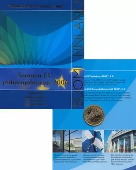 Набор монет 5 евро Финляндии 2006 года Биметалл Подарочная монета 2006 года выпуска