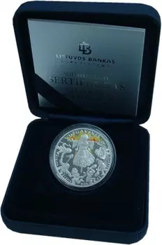 Набор монет 5 евро Литвы 2019 года Серебро Масленица