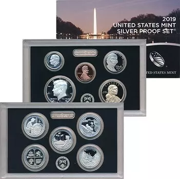 Набор монет 5 фунтов Америки 2019 года Серебро Набор из 10 монет 2019 года в состоянии Пруф