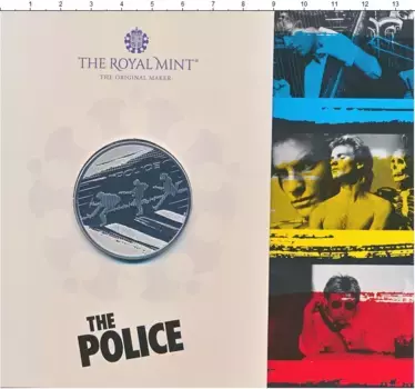 Набор монет 5 фунтов Англии 2023 года Медно-никель ??The Police - эксклюзивный выпуск монеты от Королевского монетного двора Великобритании