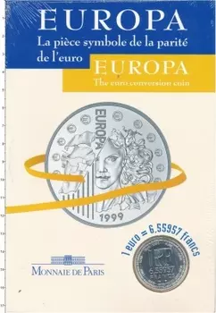 Набор монет 6,55957 франка Франции 1999 года Серебро Европа