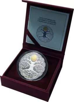 Набор монет 777 тенге Казахстана 2021 года Серебро `Серия ``Магические символы``, «Дерево жизни»