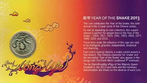 Набор монет доллар Австралии 2013 года Китайский календарь