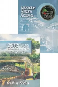 Набор монет доллар Сингапура 2008 года Медно-никель Лабрадорский заповедник