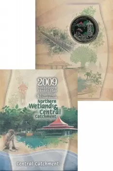 Набор монет доллар Сингапура 2009 года Медно-никель Северные водно-болотные угодья