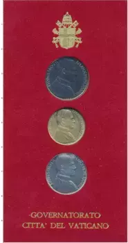 Набор монет Набор 1988 года Ватикана 1988 года В наборе 3 монеты номиналом: 10,20 и 50 лир