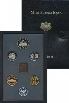 Набор монет Набор 1988 года Японии 1988 года Набор из 6 монет от 1 до 500 йен