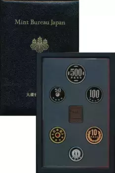 Набор монет Набор 1989 года Японии 1989 года Набор из 6 монет от 1 до 500 йен с жетоном монетного двора