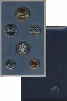 Набор монет Набор 1996 года Канады 1996 года Набор из 6 монет от 1 цента до 1 доллара