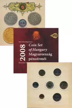 Набор монет Набор 2008 года Венгрии 2008 года В наборе и 7 монет номиналом: 1,2,5,10,20,50,100 форинтов с жетоном монетного двора