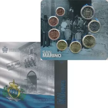 Набор монет Набор 2013 года Сан-Марино 2013 года Набор из 8 монет от 1 евроцента до 2 евро