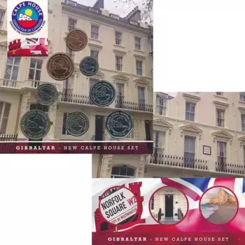 Набор монет Набор 2018 года Гибралтара 2018 года Новый дом в Кальпе