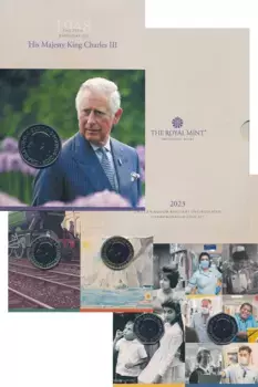 Набор монет Набор 2023 года Англии 2023 года Набор из 5-ти памятных монет Великобритании 2023 года от Королевского монетного двора